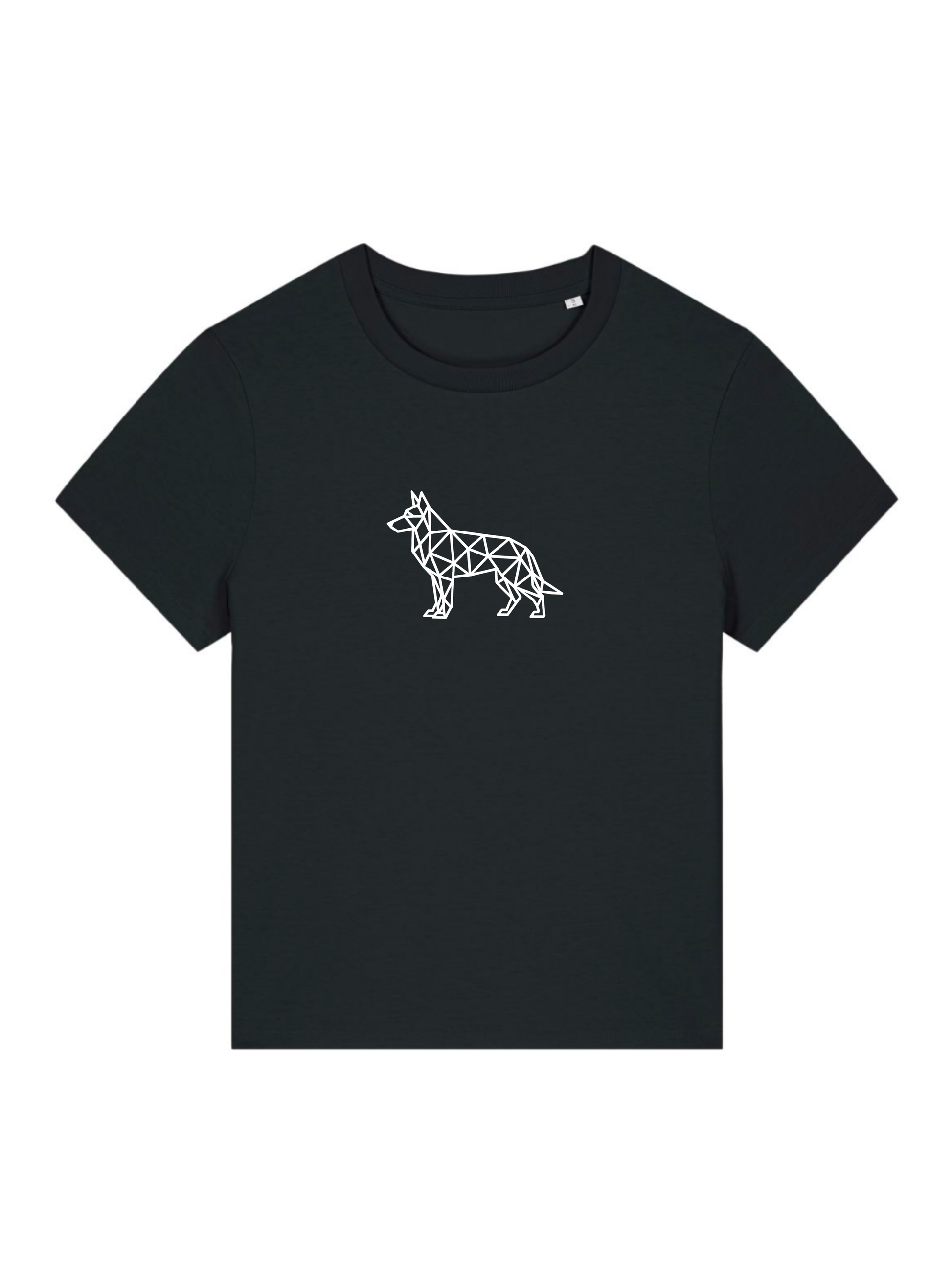 Ausgefallenes schwarzes T-Shirt | Statement Clothing | Deutscher Schäferhund groß