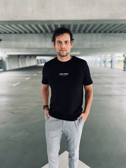 Ausgefallenes schwarzes T-Shirt | Statement Clothing | Kante zeigen