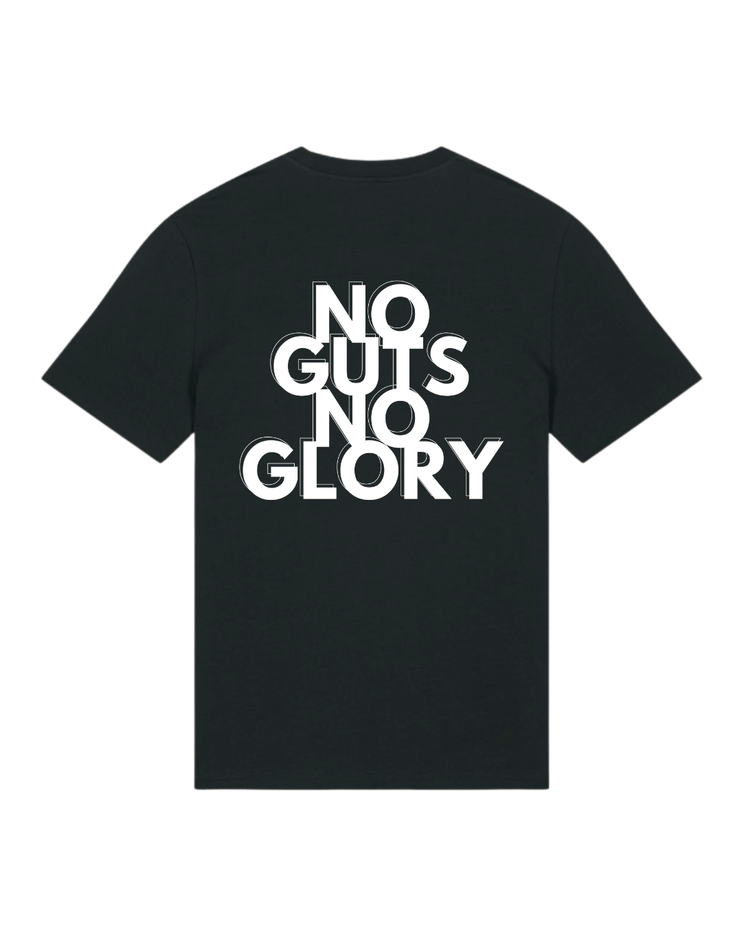 Ausgefallenes schwarzes T-Shirt | Statement Clothing | No guts no glory