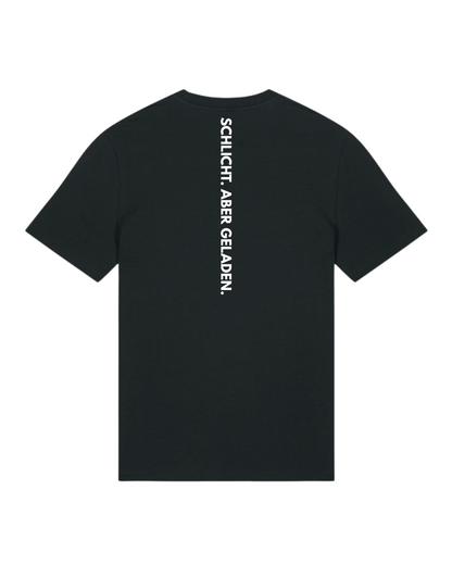 Ausgefallenes schwarzes T-Shirt | Statement Clothing | Schlicht.