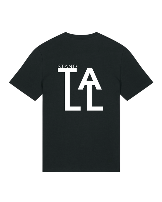 Ausgefallenes schwarzes T-Shirt | Statement Clothing | Stand tall