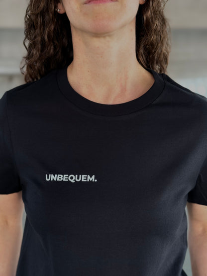 Ausgefallenes schwarzes T-Shirt | Statement Clothing | Unbequem