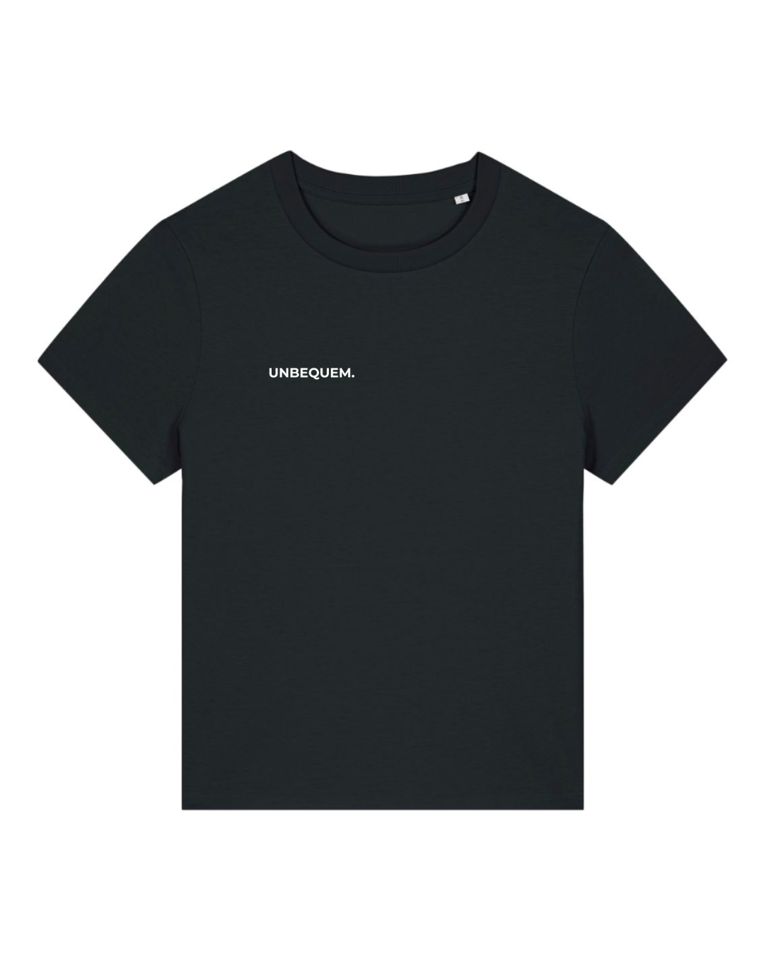 Ausgefallenes schwarzes T-Shirt | Statement Clothing | Unbequem