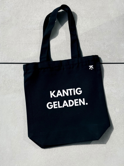 Statementbag | ausgefallene Einkaufstasche mit Statement | Kantig GELADEN